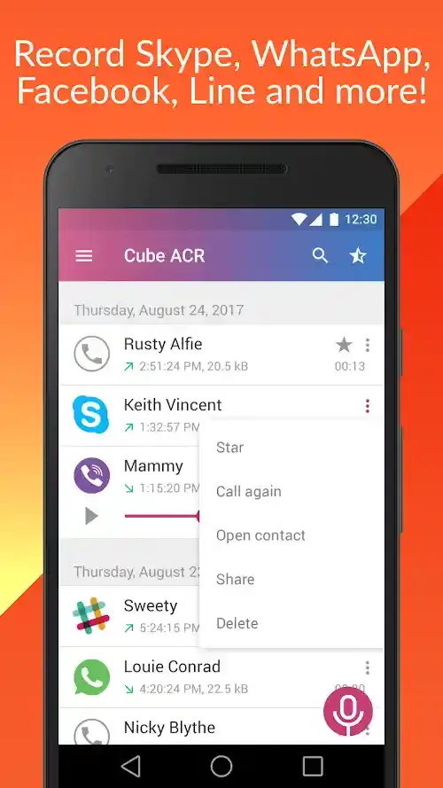 تحميل تطبيق cube call recorder acr premium مهكر اخر اصدار